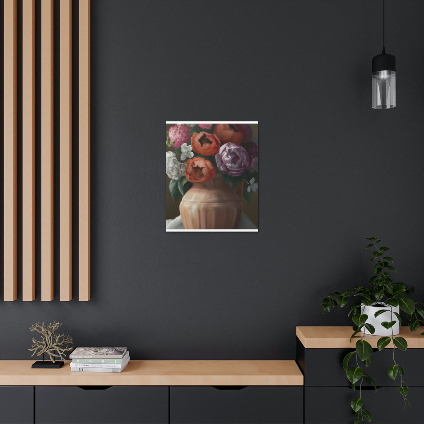 "Fading Floral Finesse" - Canvas