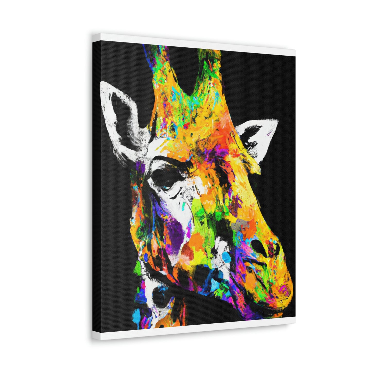 Multi-Hued Giraffe - Canvas