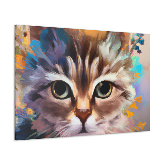 Feline Floral. - Canvas