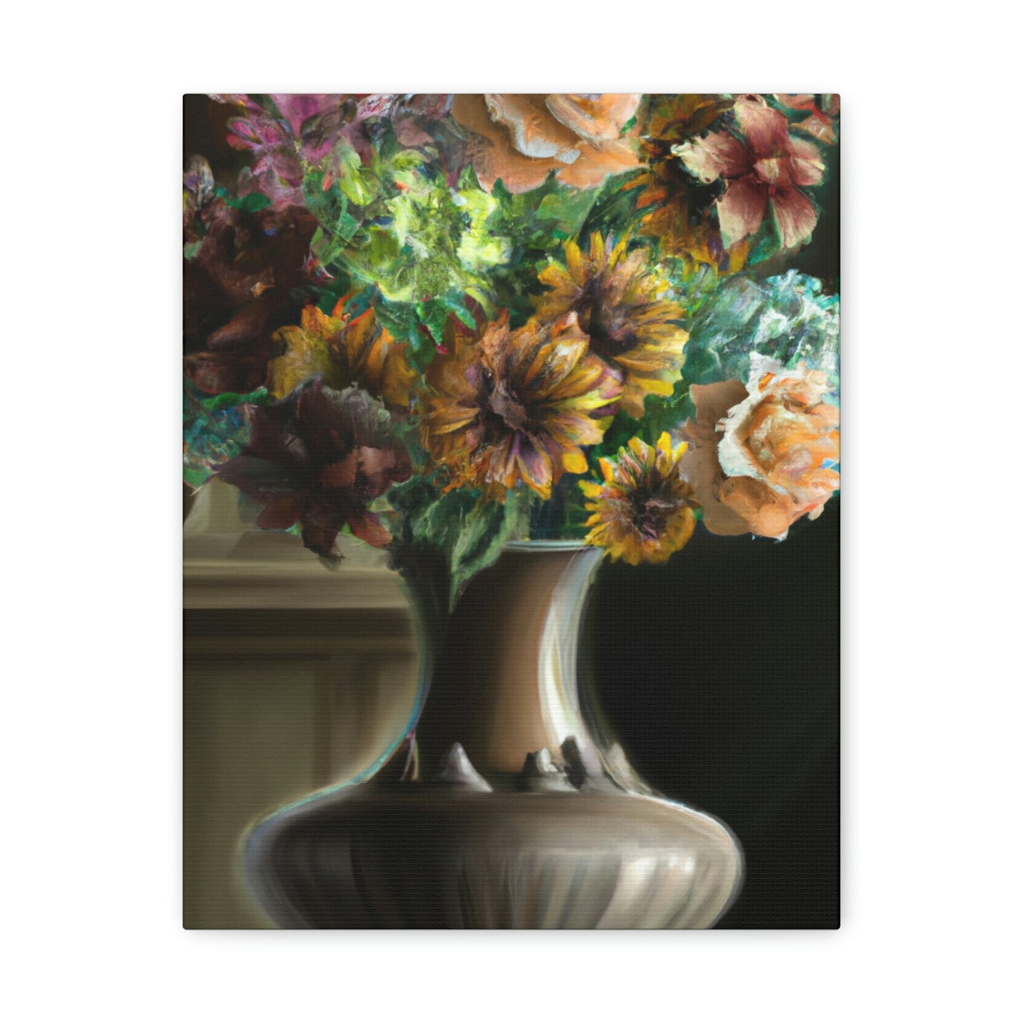 "Delicate Blossoms Vase." - Canvas