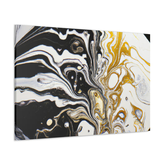 Golden Sparkle Flow. - Canvas