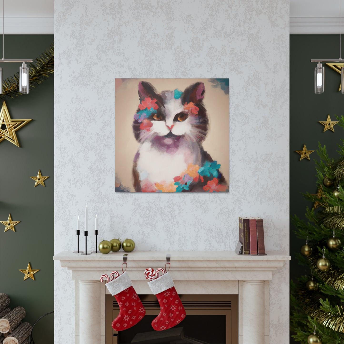 Kitty Blooms - Canvas