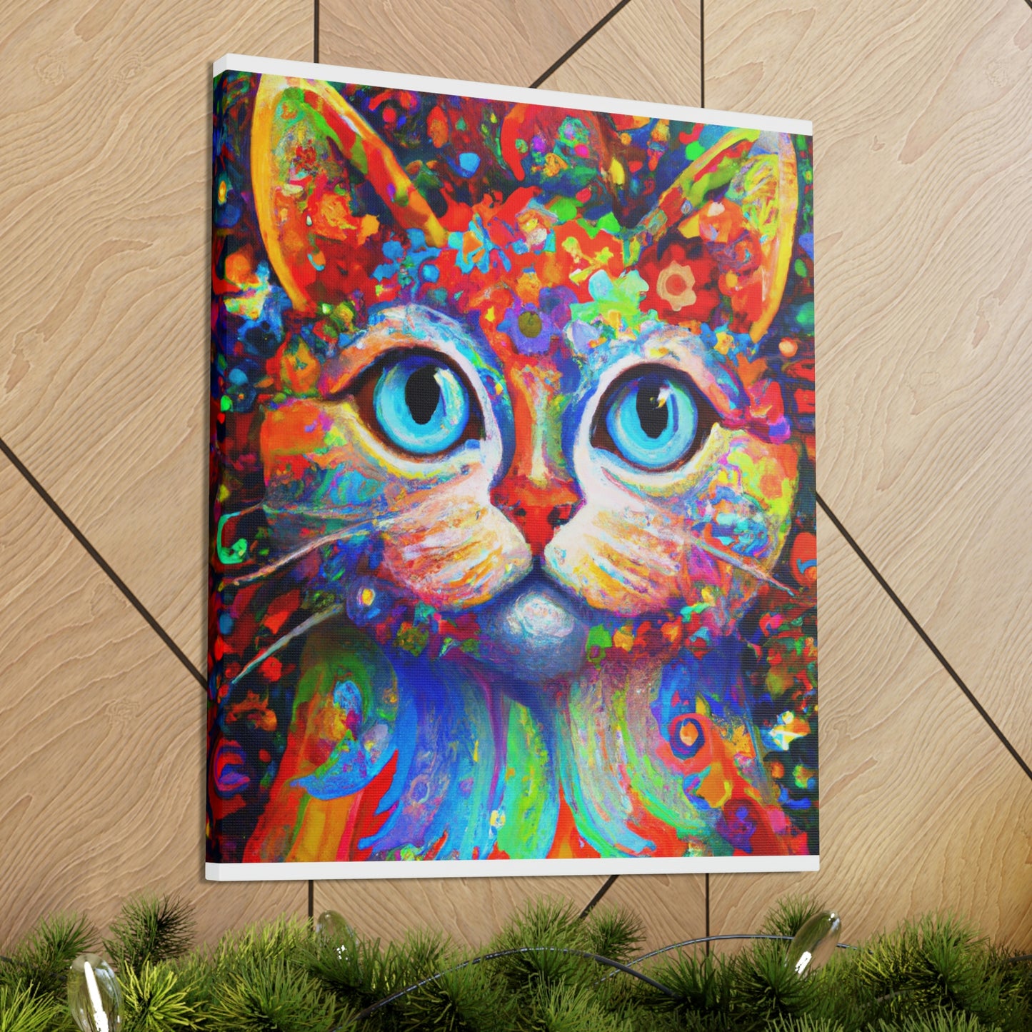 Floral Feline. - Canvas