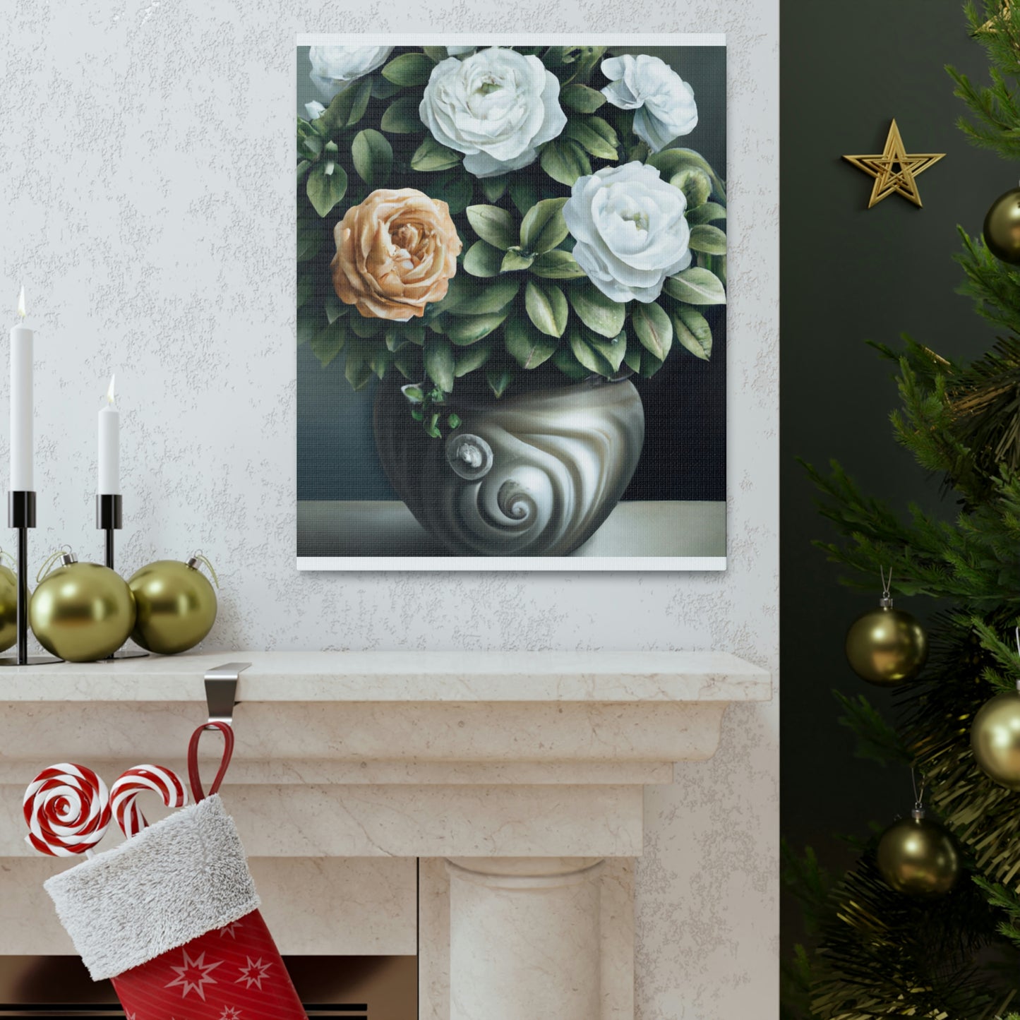 Glowing Floral Splendor. - Canvas