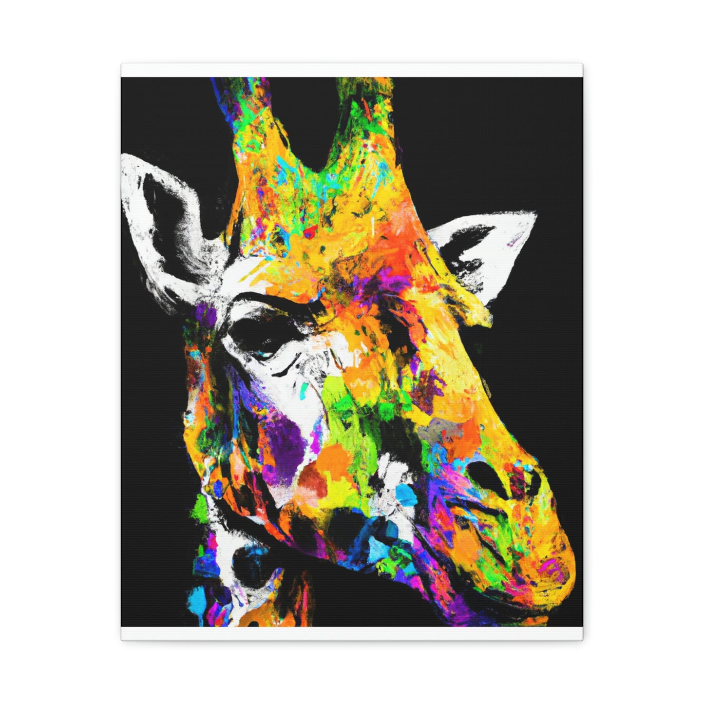 Multi-Hued Giraffe - Canvas