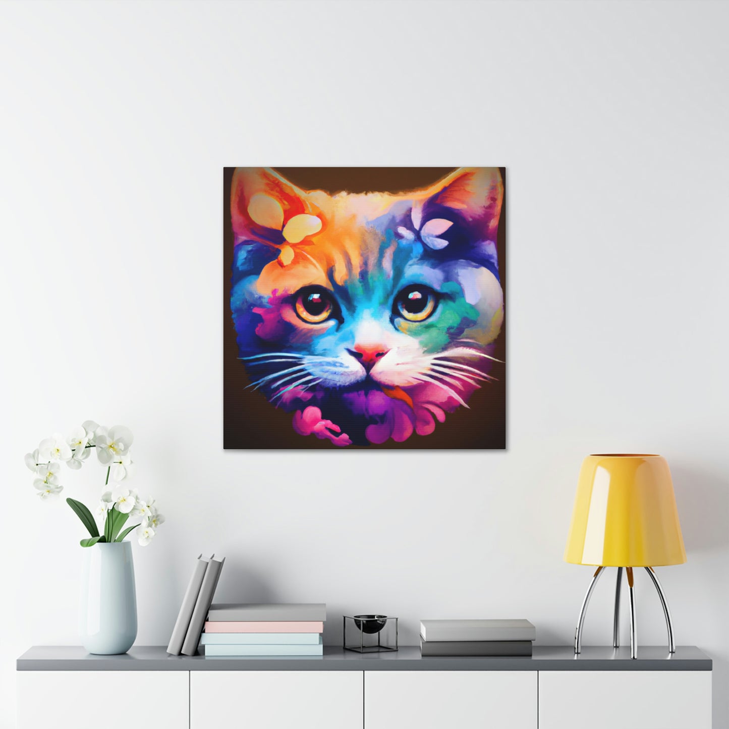 Vibrant Feline. - Canvas