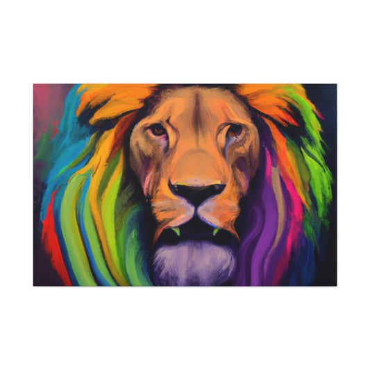 Multicolored Lion Mixture, Artful Roar Dreaming. - Canvas