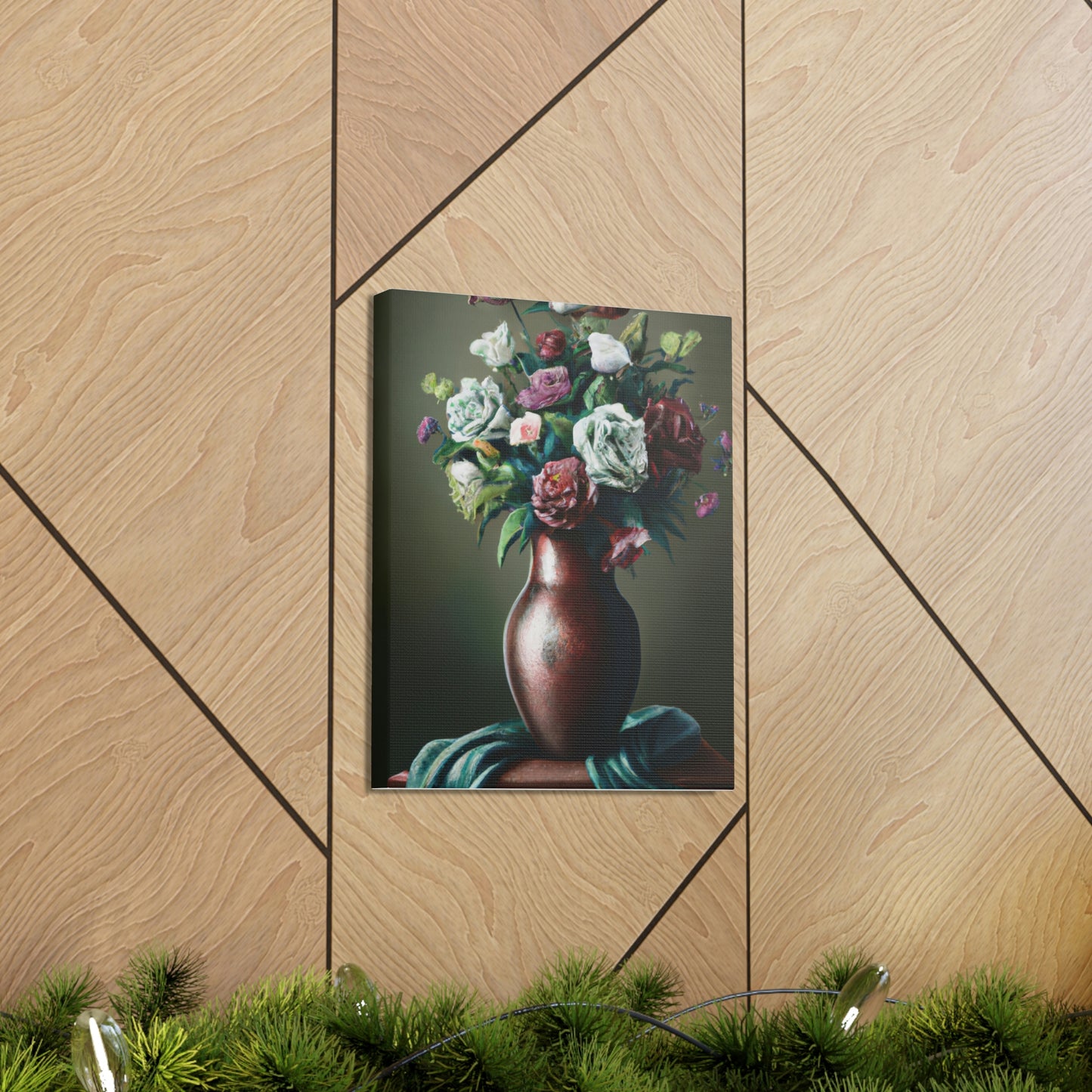 "Delicate Floral Flourish" - Canvas