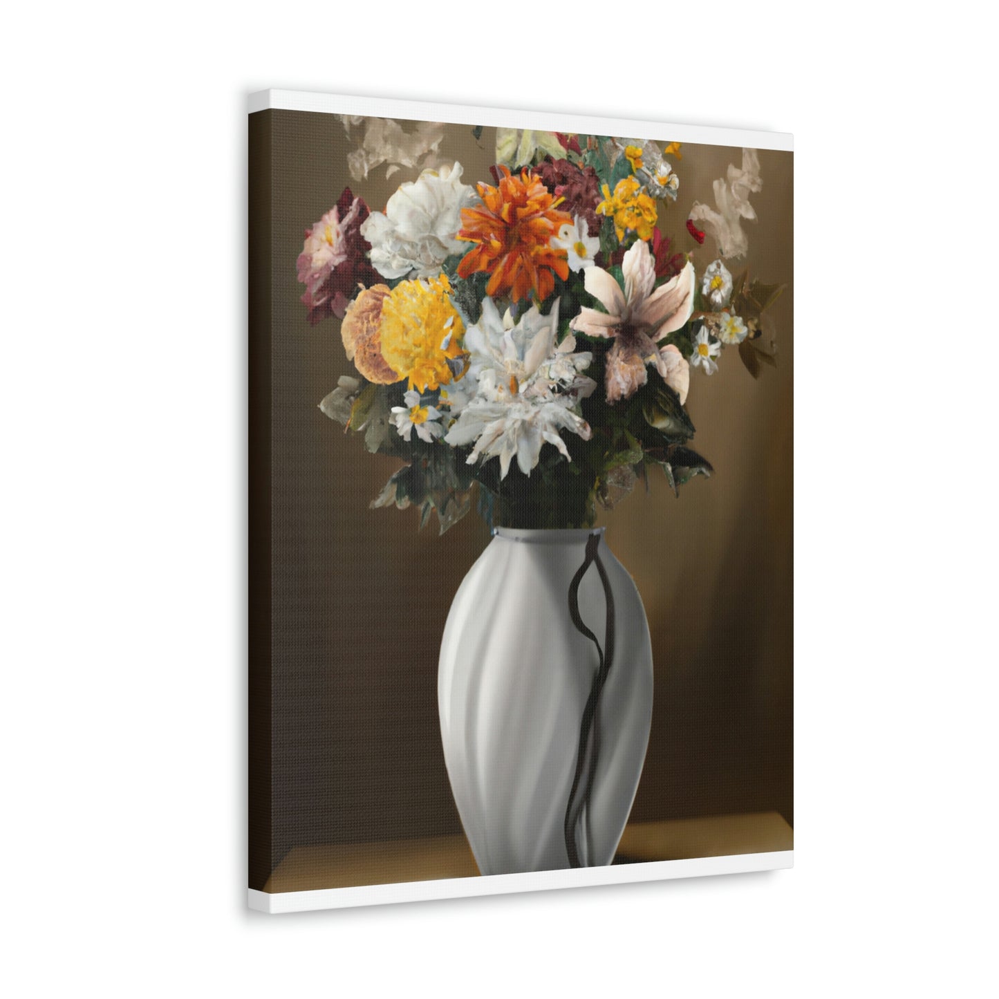 "Delicate Vase Blooms" - Canvas