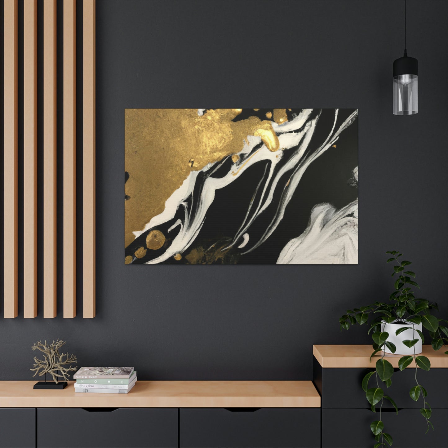 Gilded Mural Bliss - Canvas