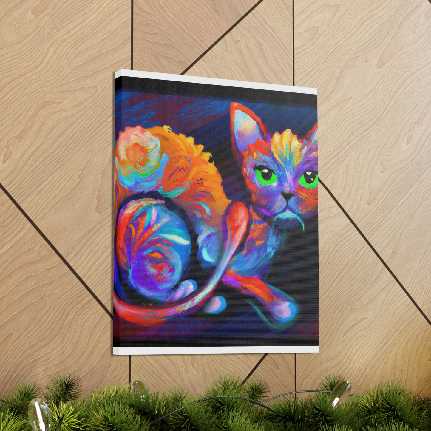Feline Blooms. - Canvas