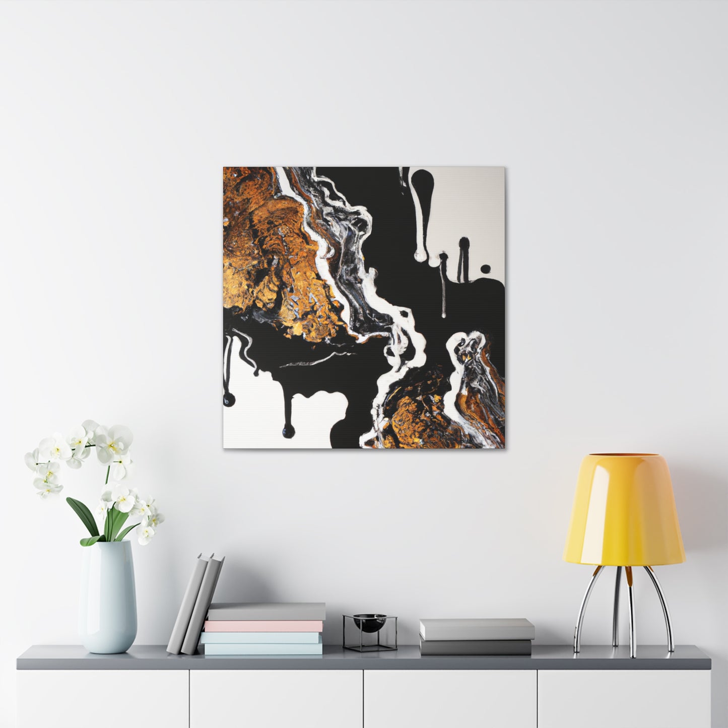 Golden Intricacy Flow. - Canvas