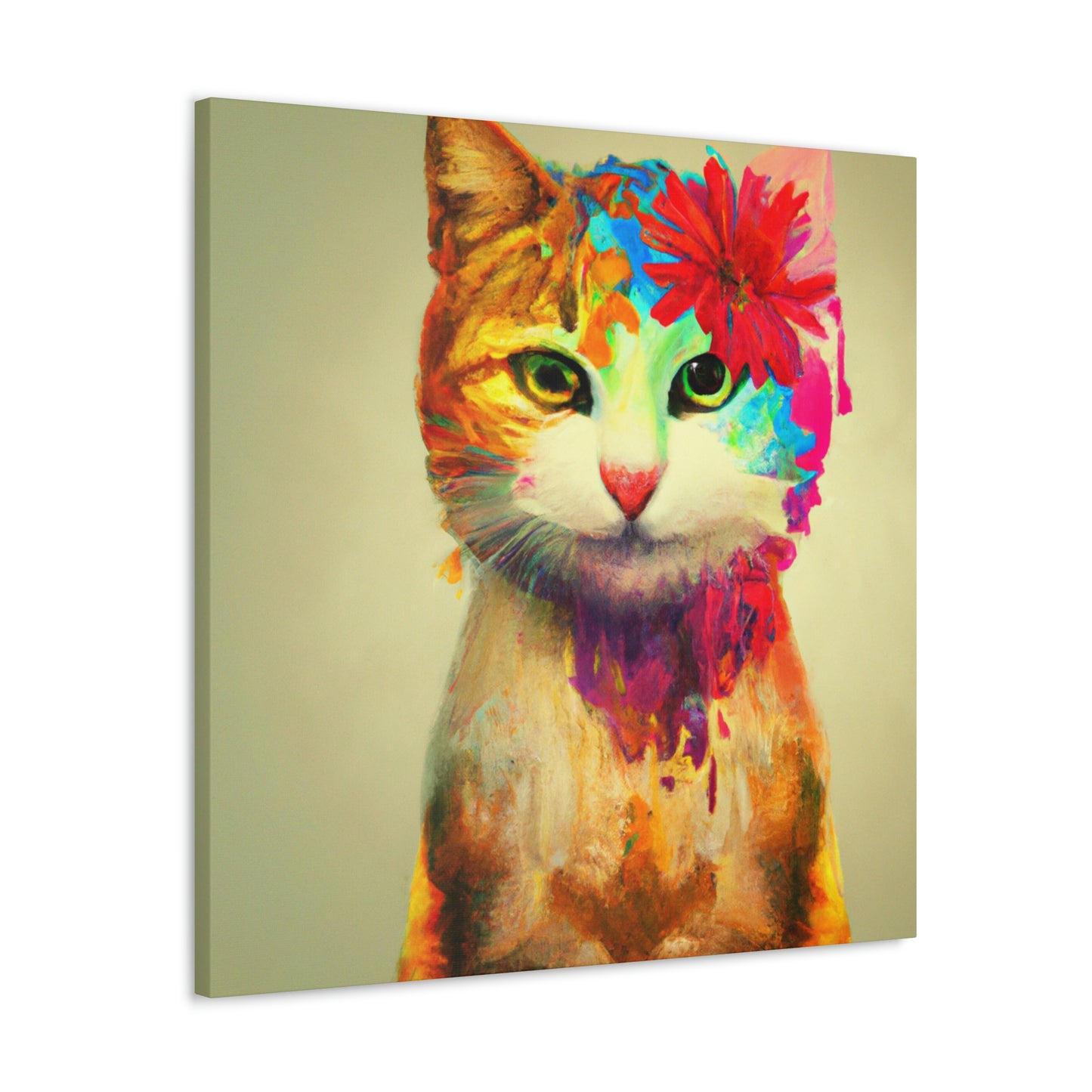 Flower Cat - Canvas