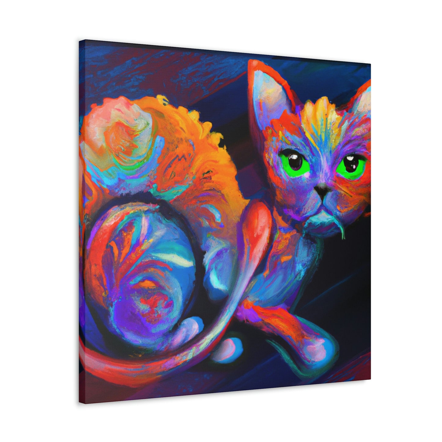 Feline Blooms. - Canvas