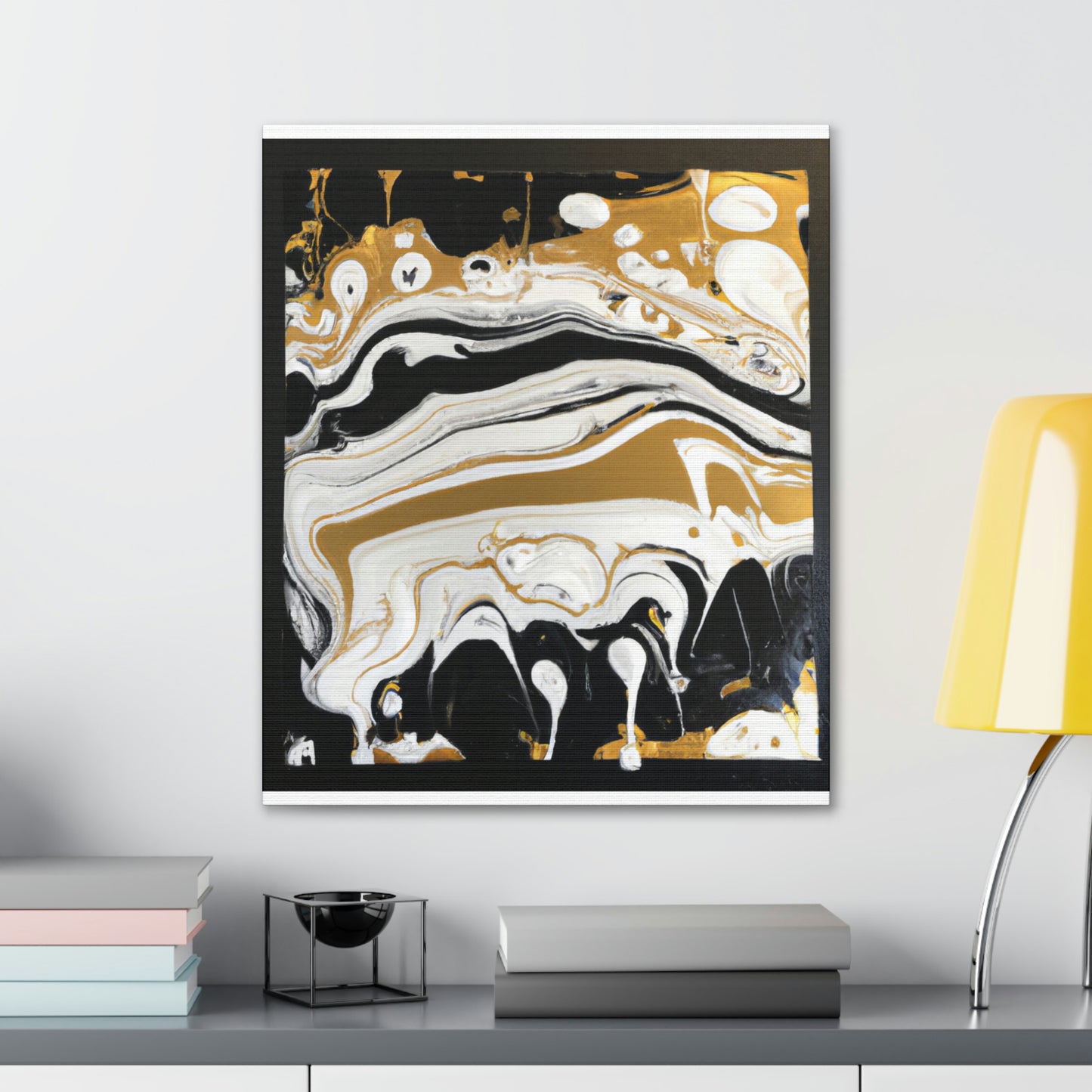 Golden Flux Swirls - Canvas