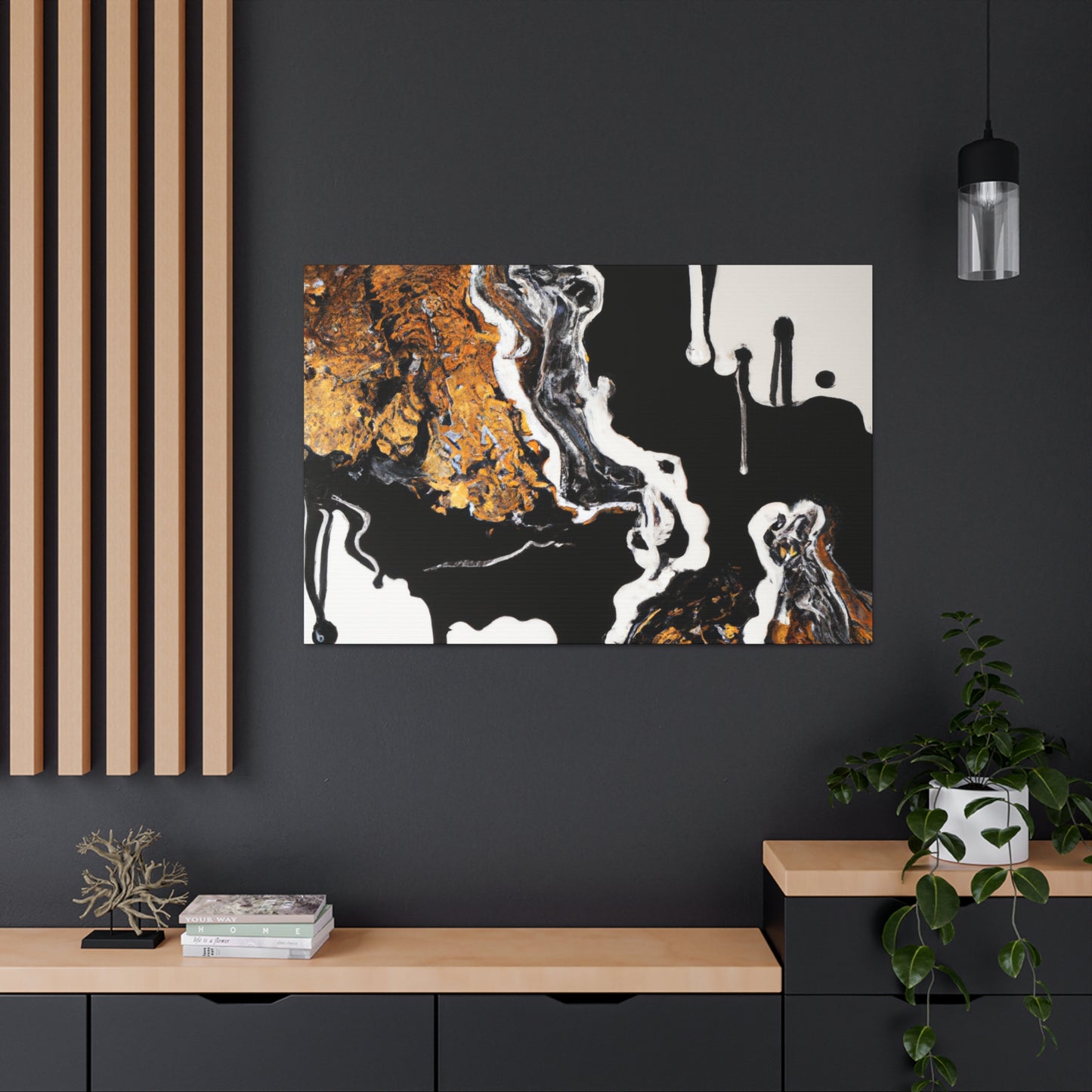 Golden Intricacy Flow. - Canvas