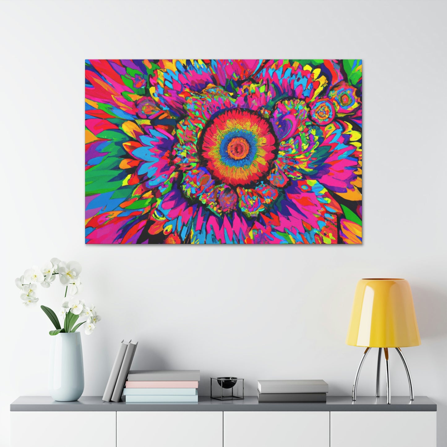 Vivid Floral Burst - Canvas