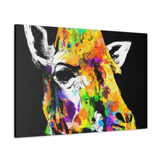 Multi-Hued Giraffe - Canvas