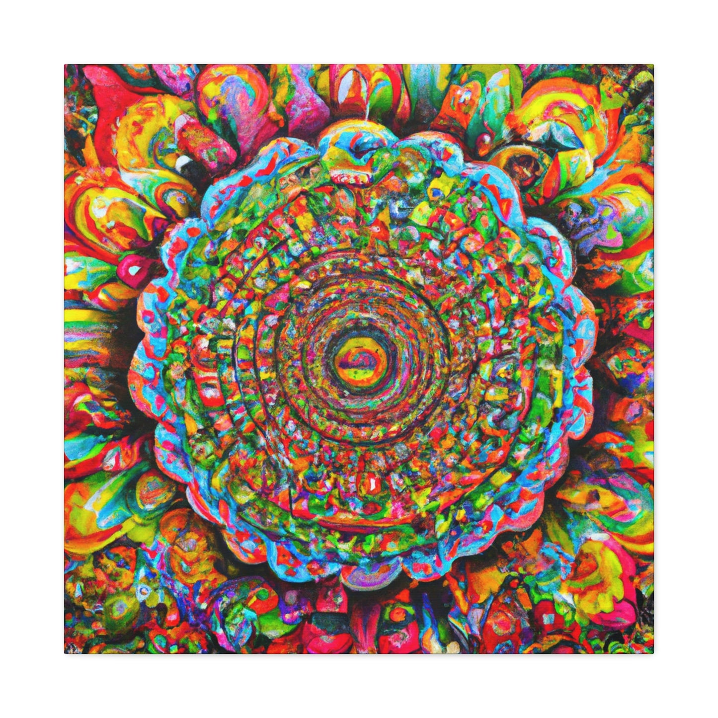 Psychedelic Bloom. - Canvas