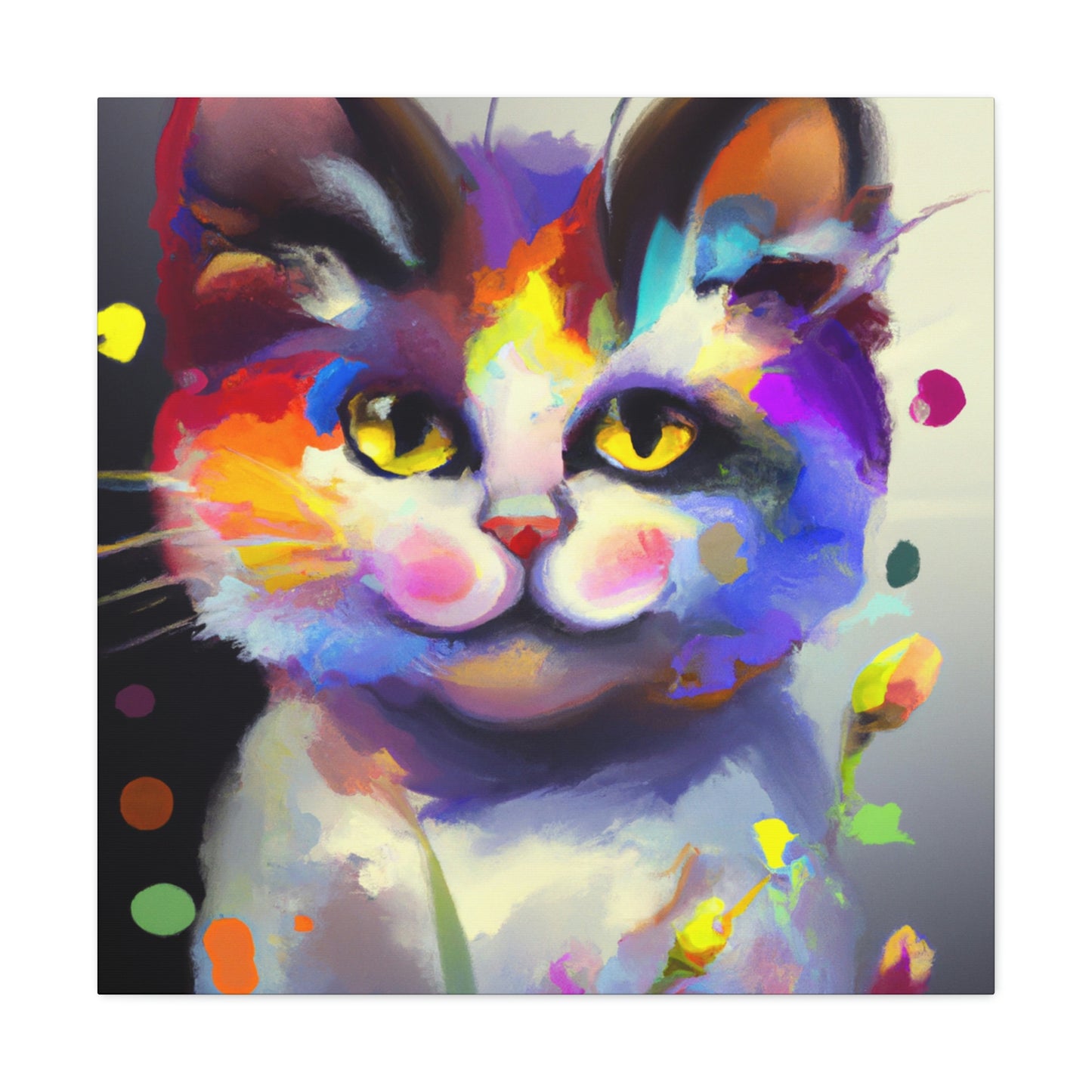 "Fur Florals" - Canvas