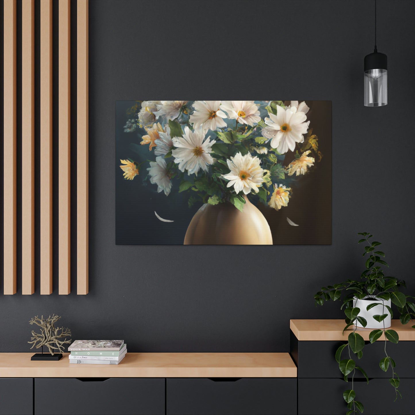 Vase Floral Splendor - Canvas