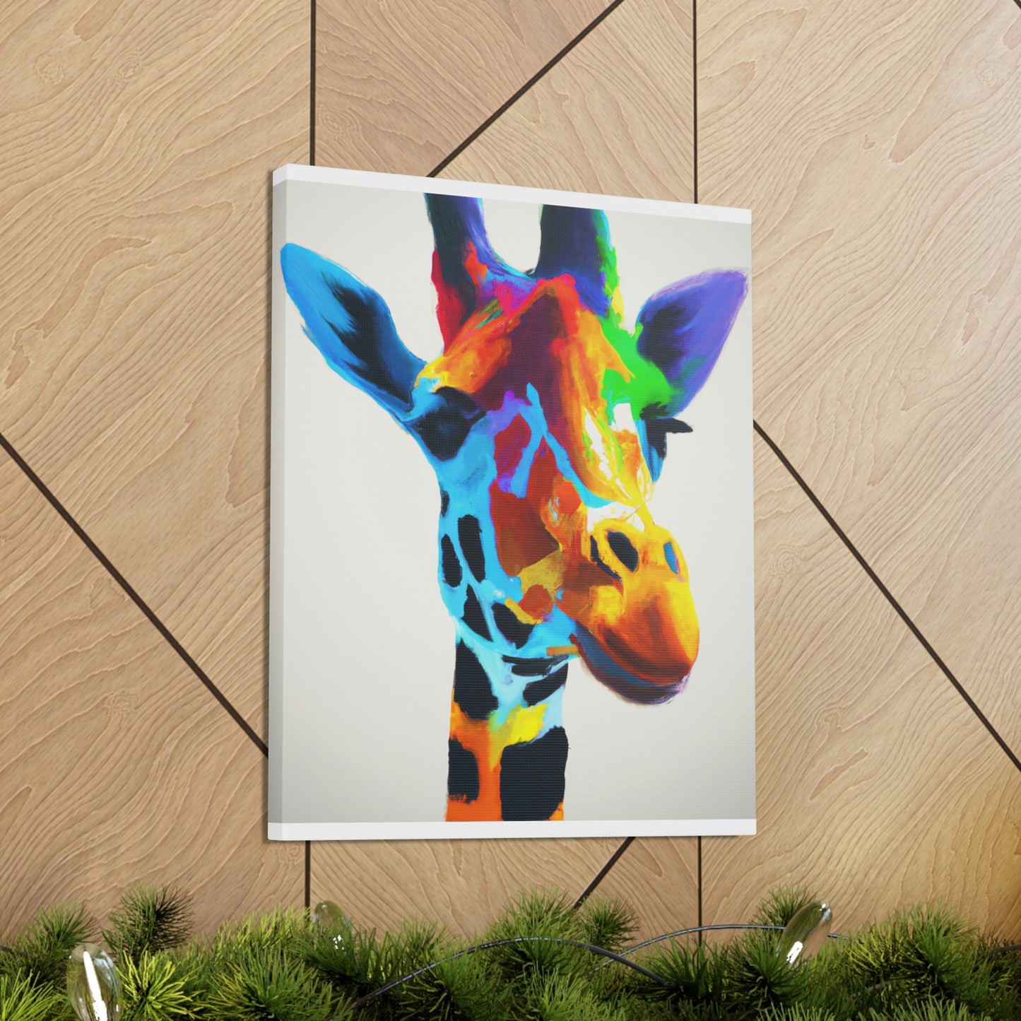 Vibrant Giraffe Dream. - Canvas