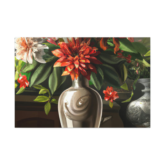 Floral Soiree Scene - Canvas