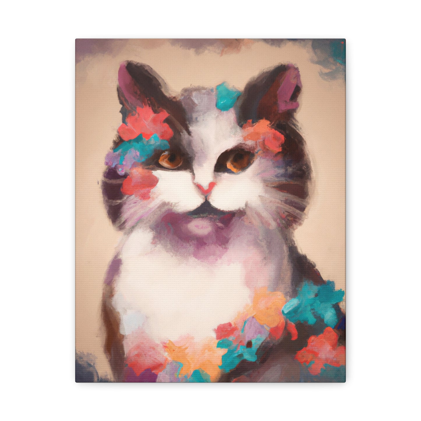 Kitty Blooms - Canvas