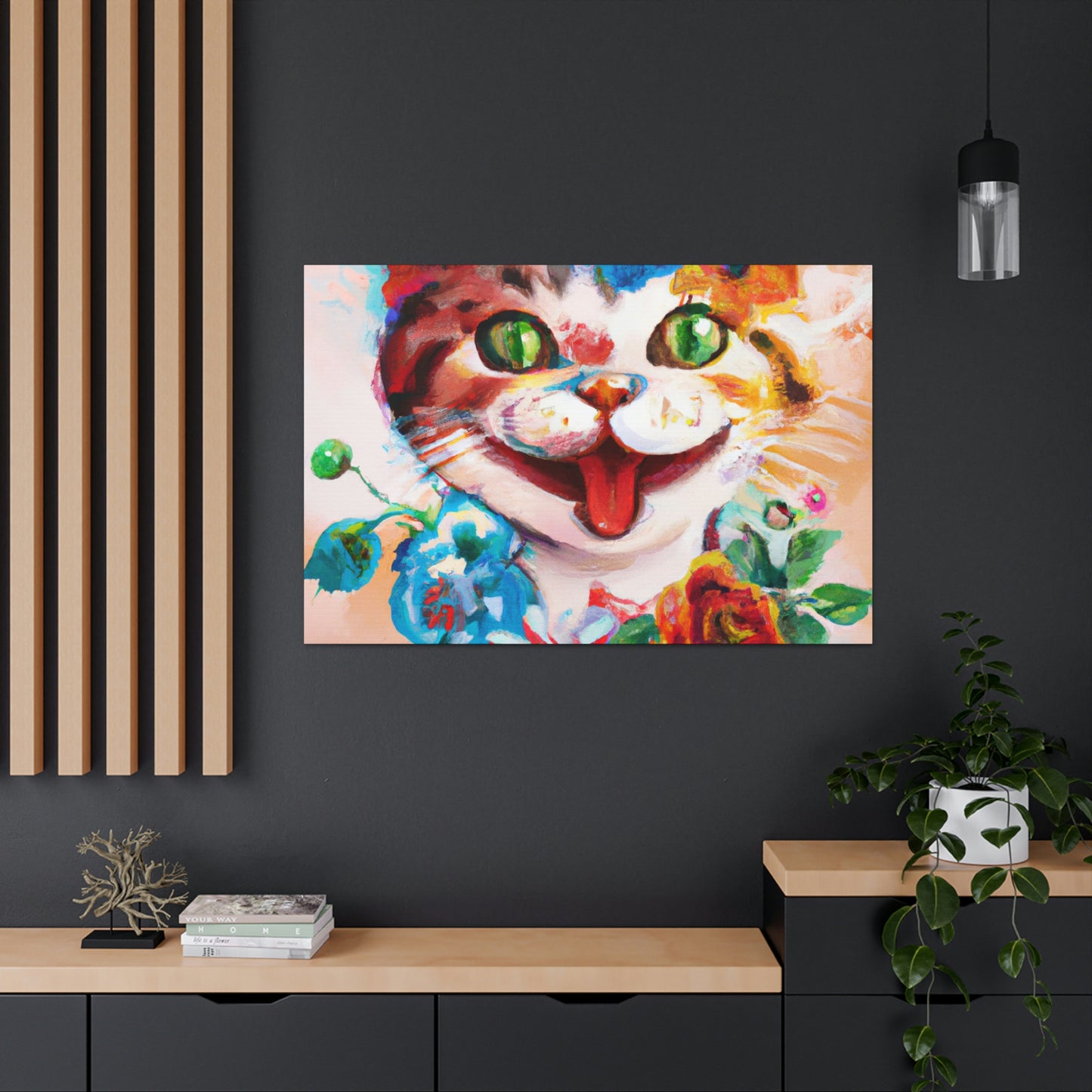 Feline Florals - Canvas