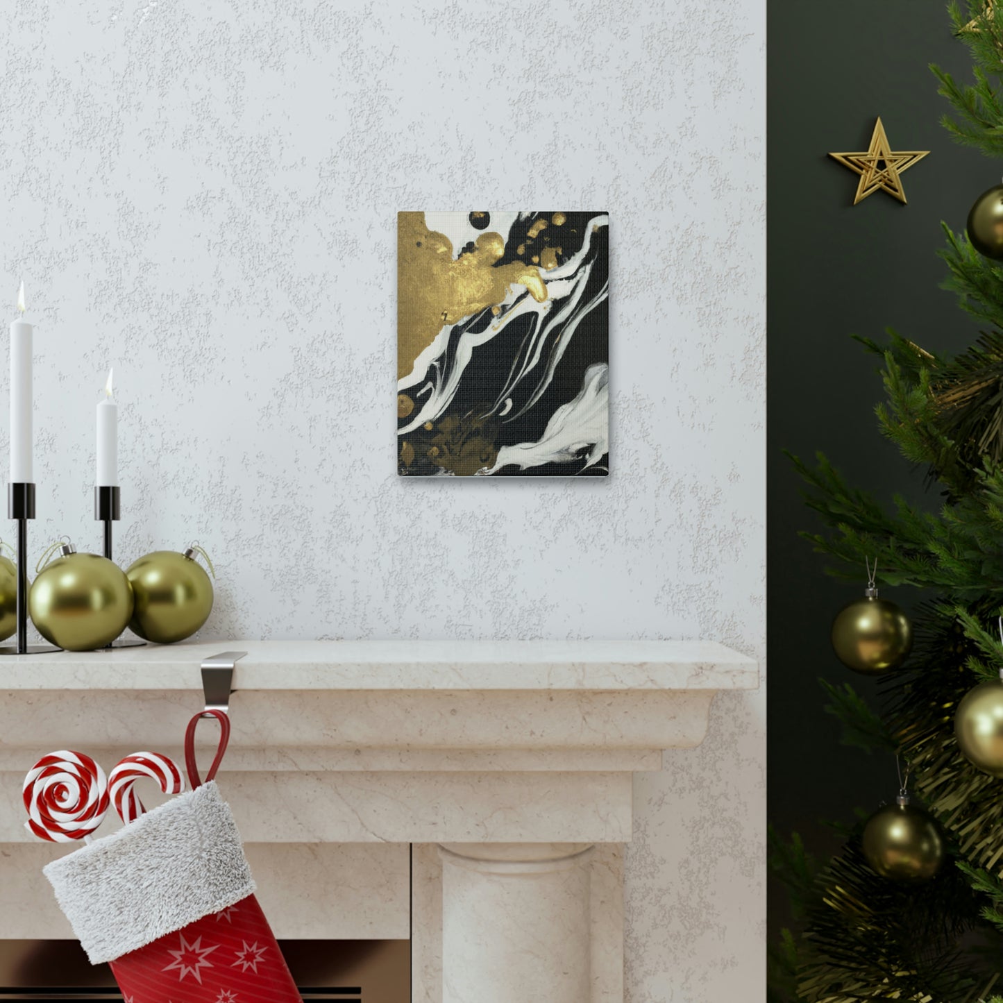 Gilded Mural Bliss - Canvas