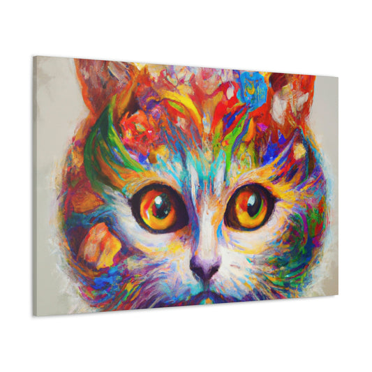 "Feline Bloom" - Canvas
