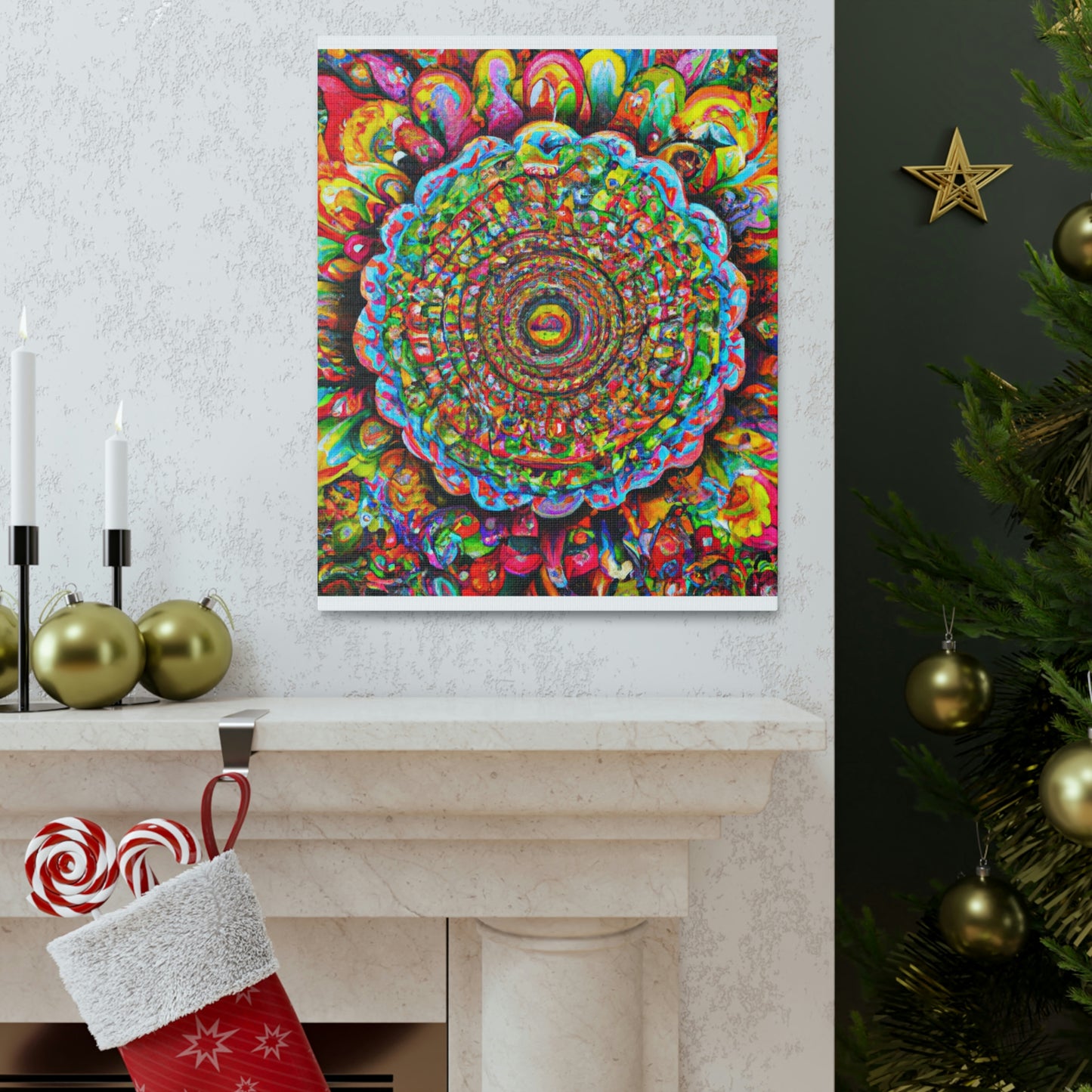 Psychedelic Bloom. - Canvas