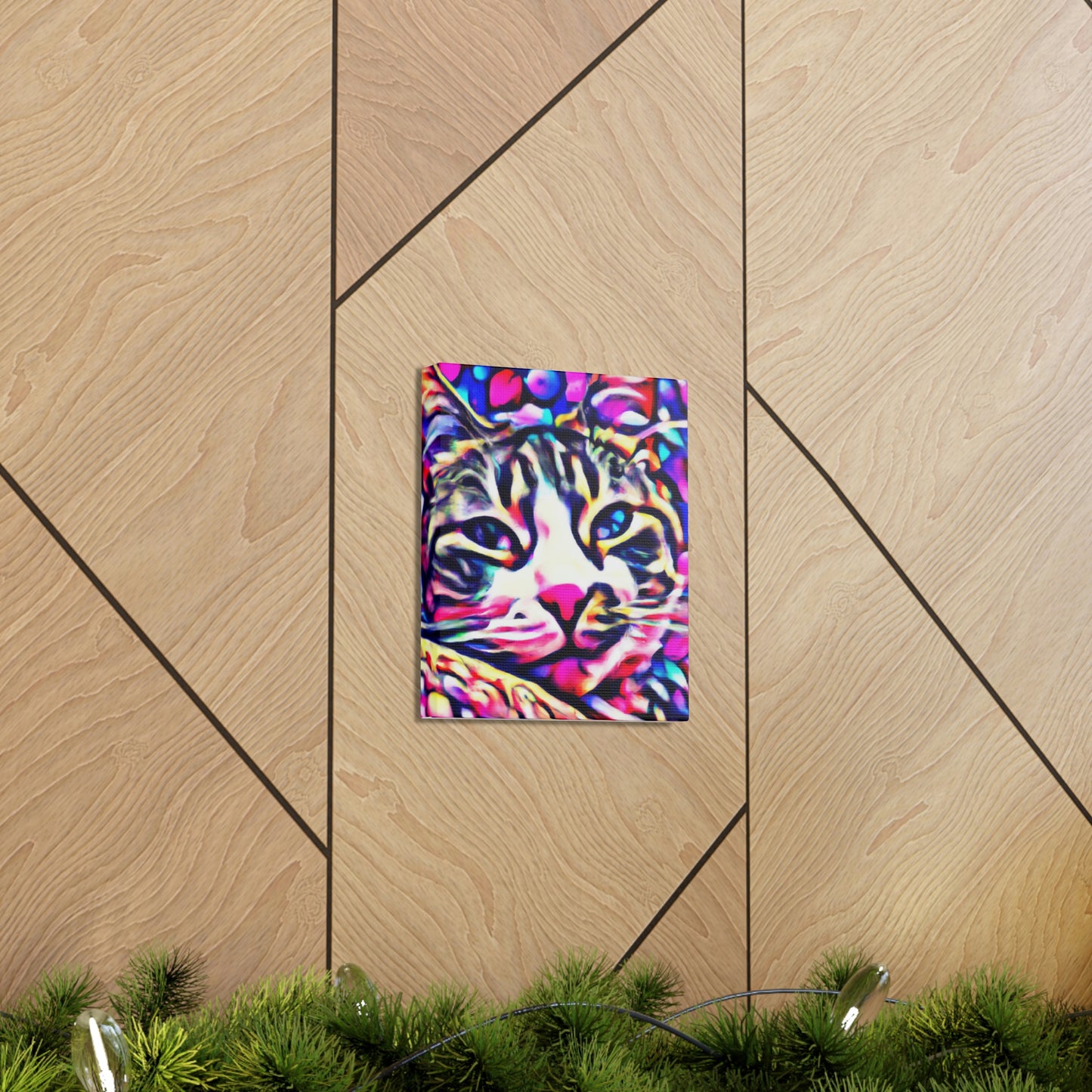 1. Multi-Colored Cat Flux
2. Flowered Digital Mix
3. Flowered Room Cat - Canvas