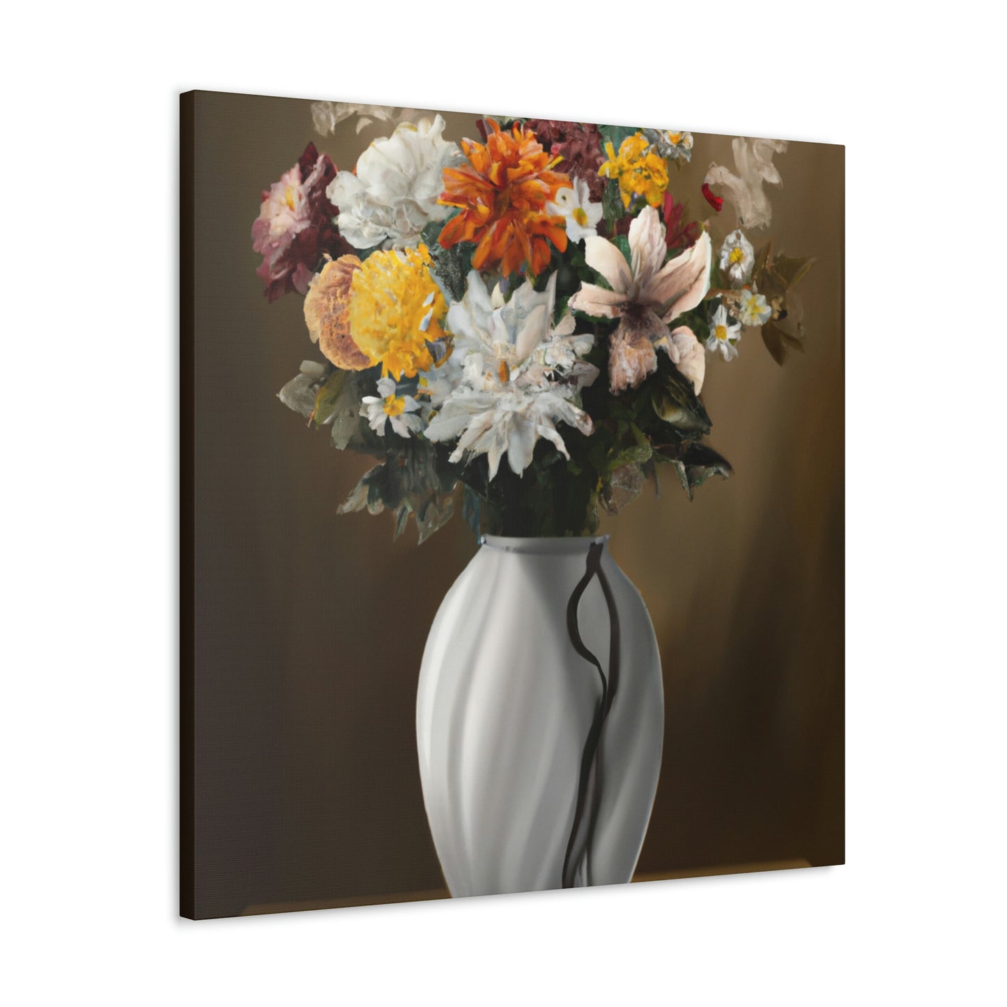"Delicate Vase Blooms" - Canvas