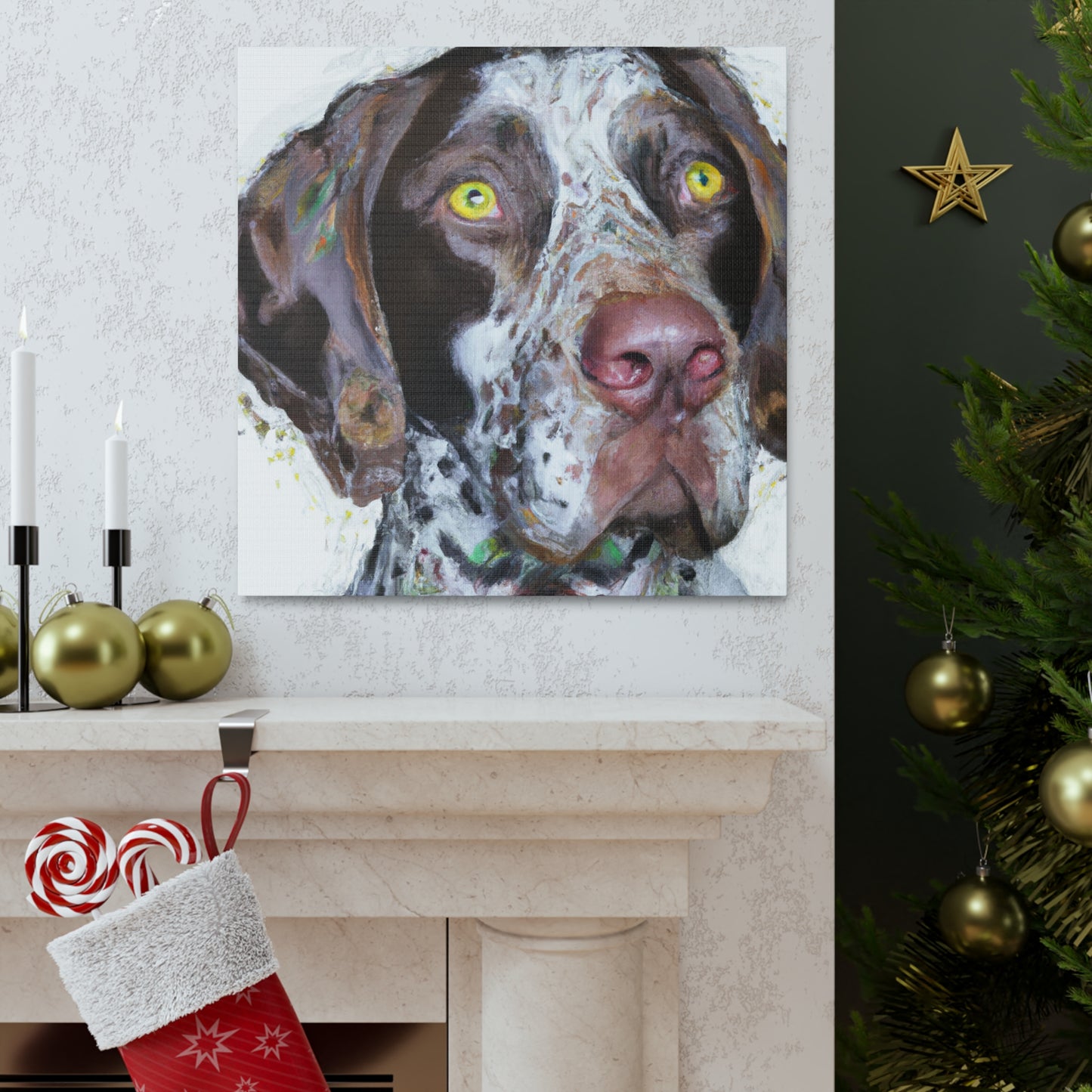 "Pointer Splendor" - Canvas