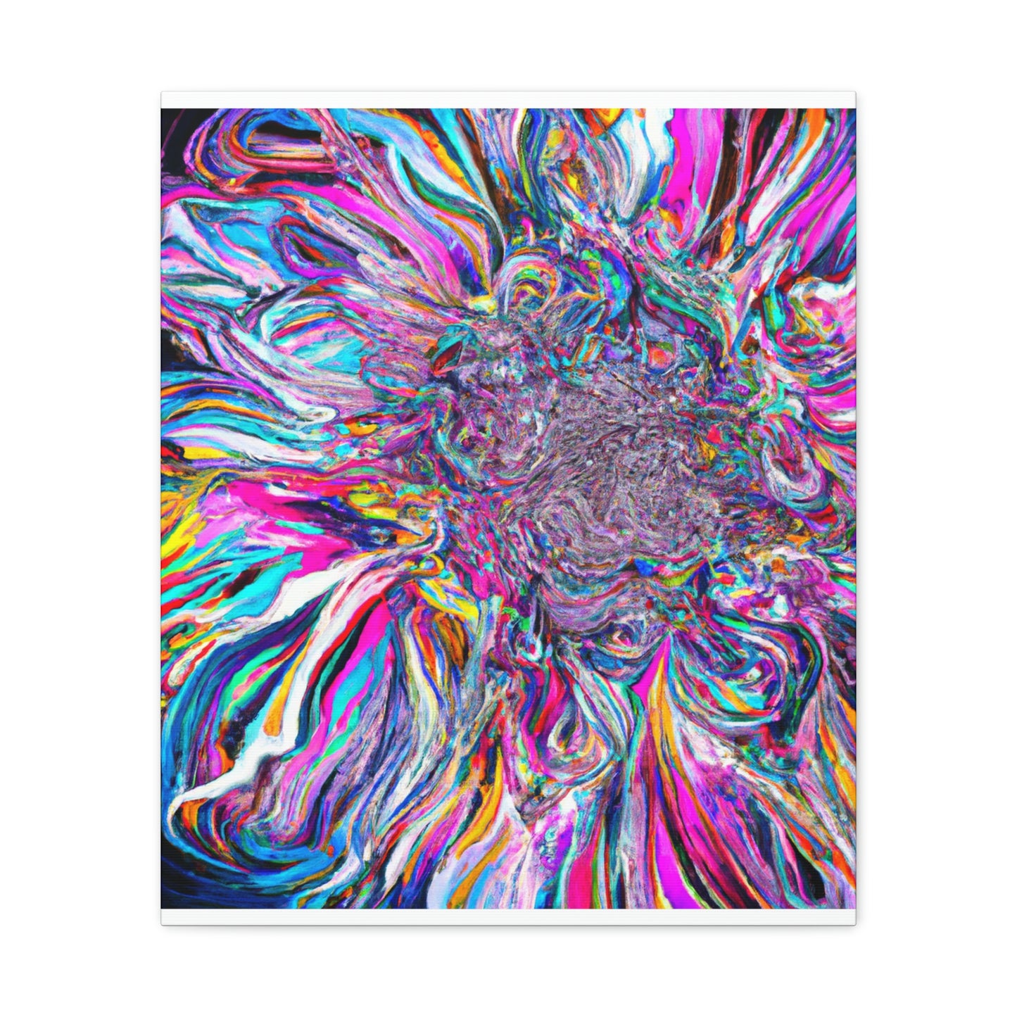 Psychedelic Bloom. - Canvas