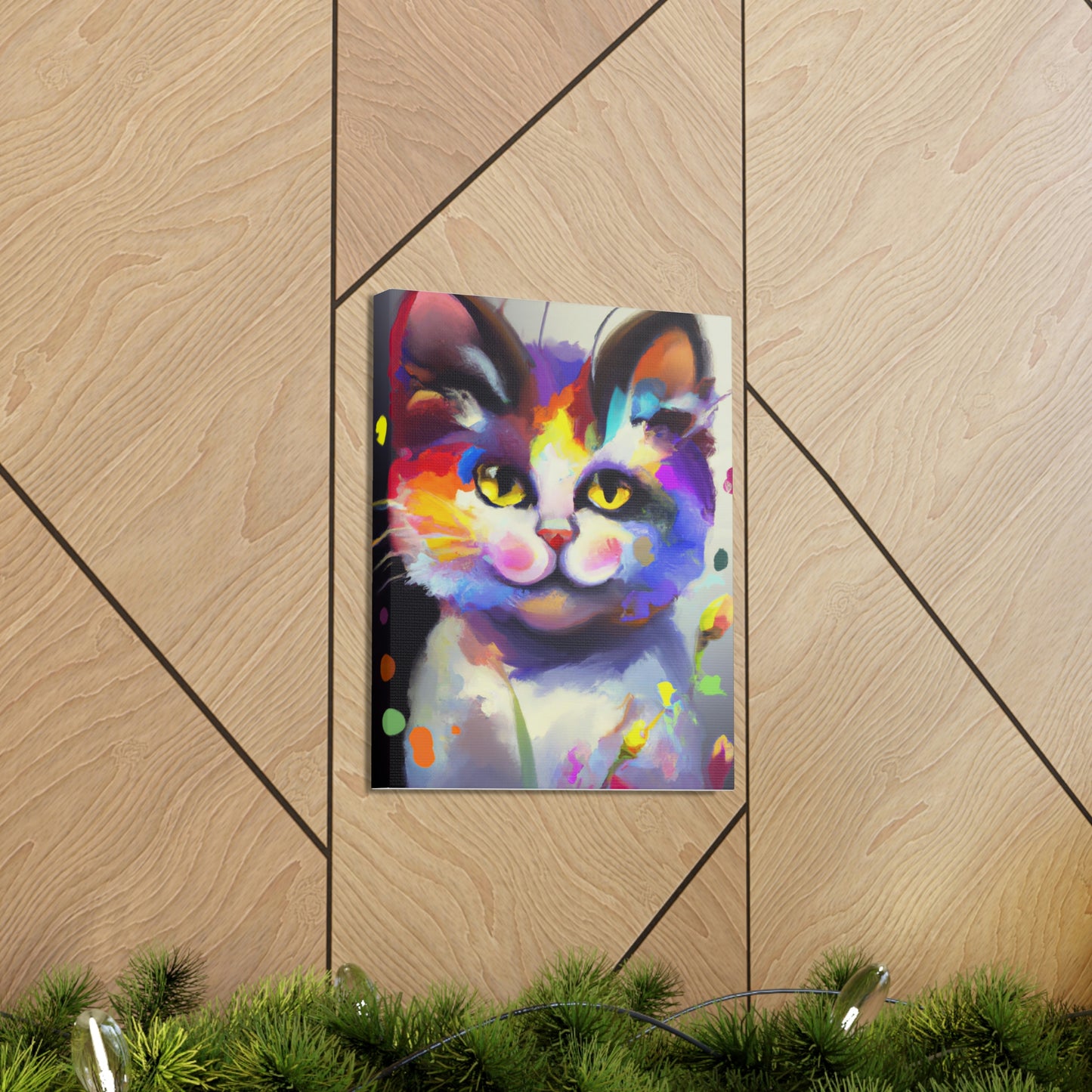 "Fur Florals" - Canvas