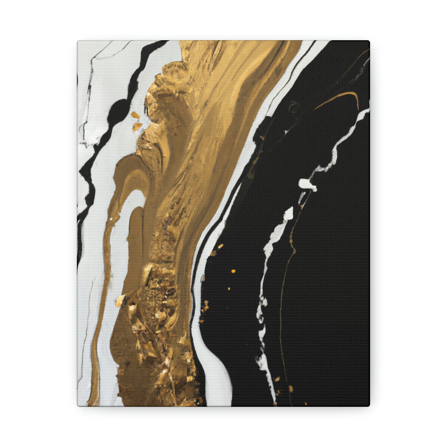 Golden Flow Fusion - Canvas