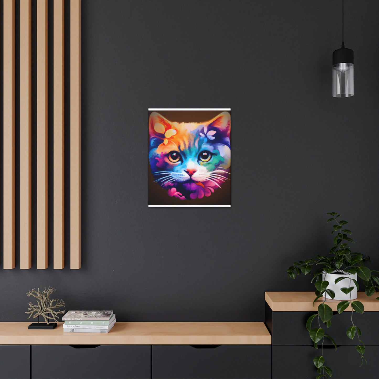 Vibrant Feline. - Canvas