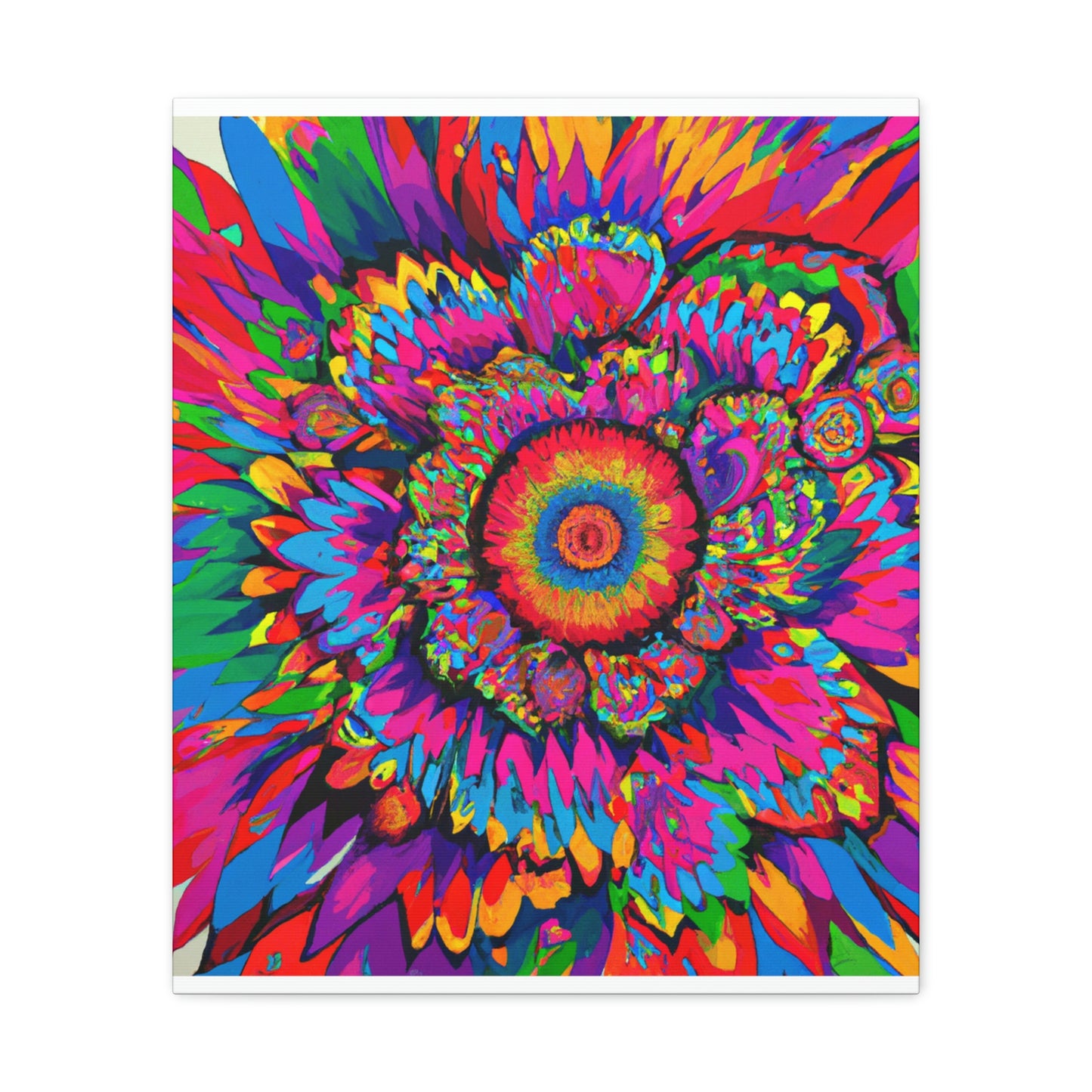 Vivid Floral Burst - Canvas