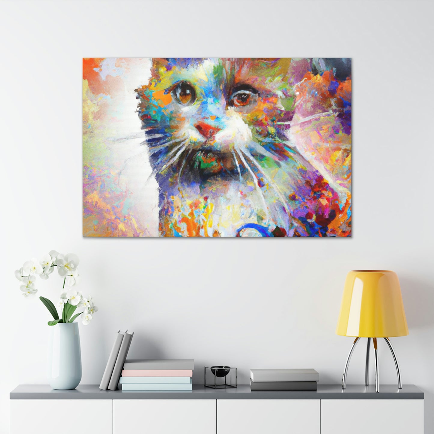 Bloomy Feline! - Canvas