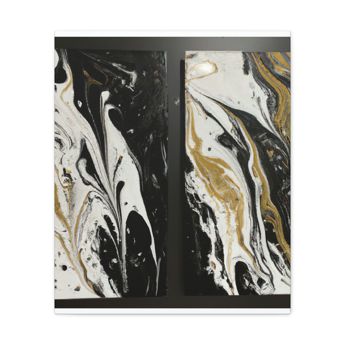 Gilded Liquid Chaos. - Canvas