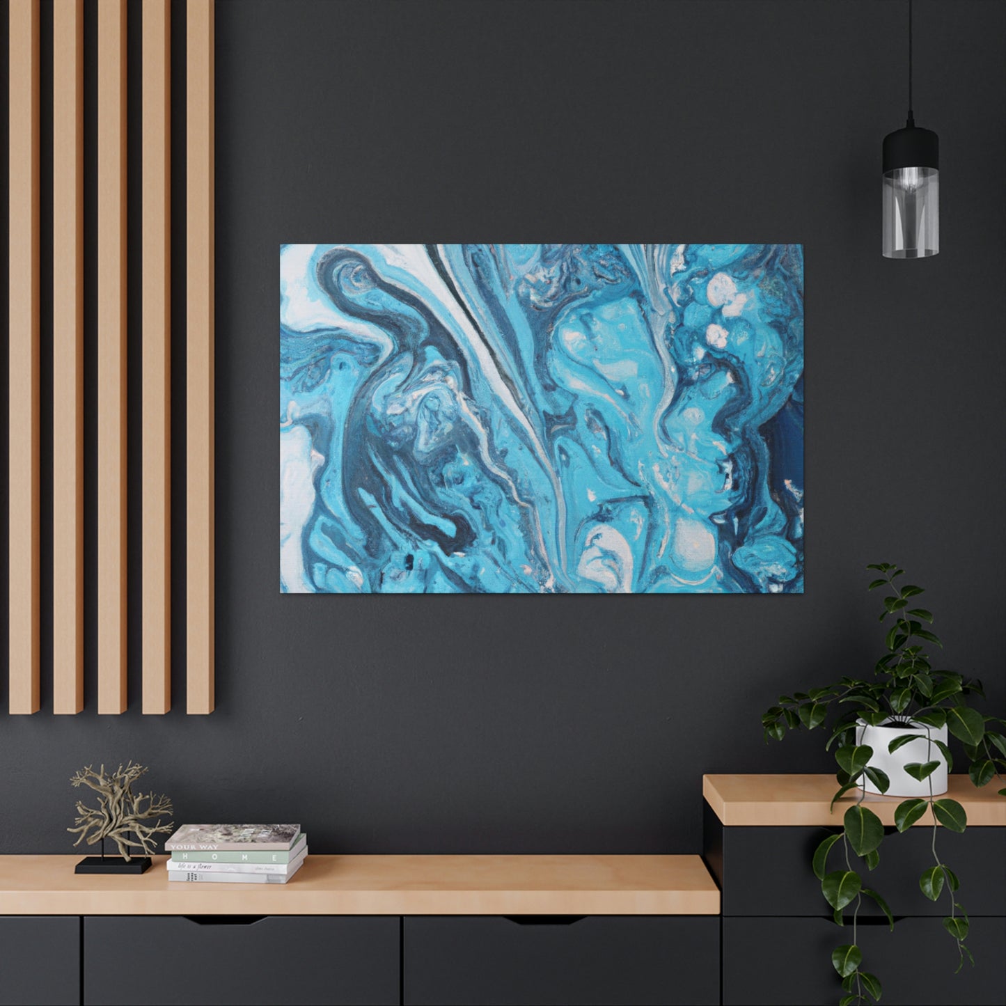 Aqua Swirl. - Canvas
