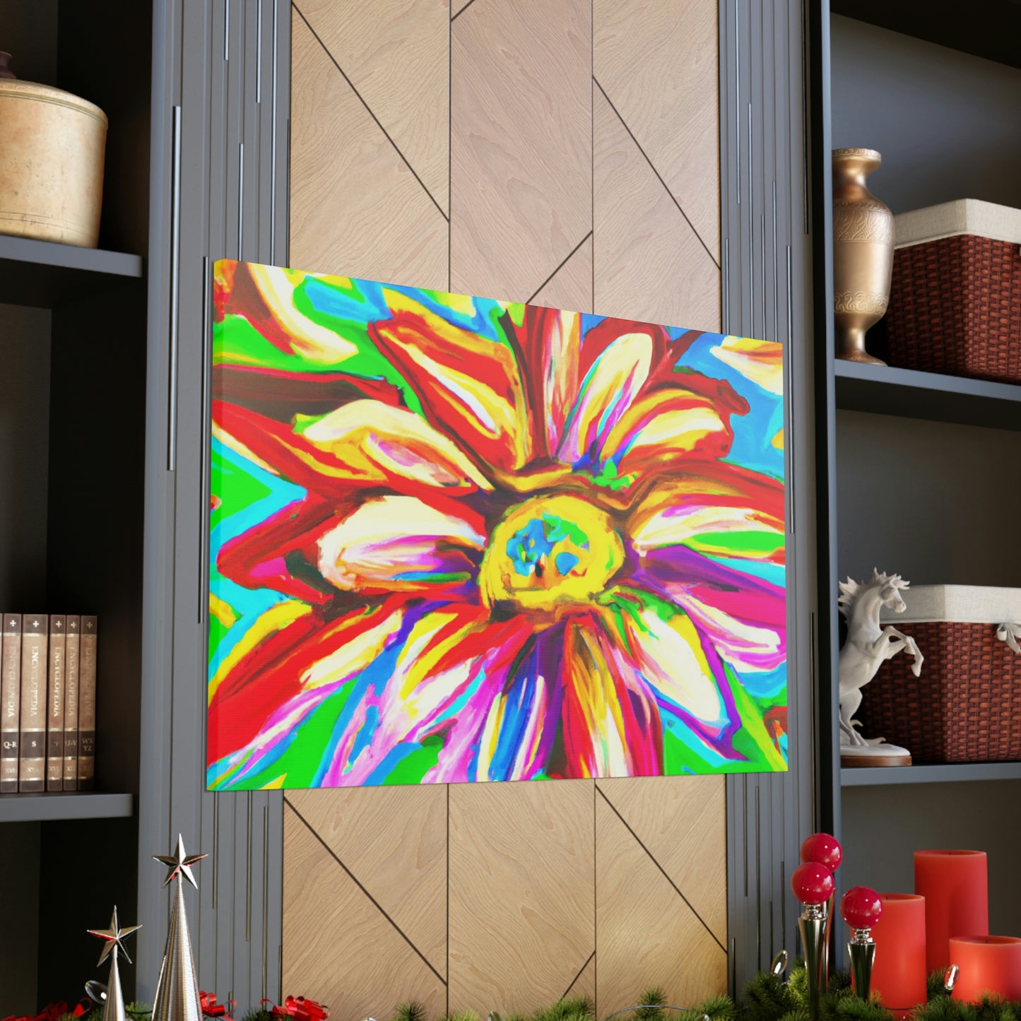 Vivid Floral Vibe. - Canvas