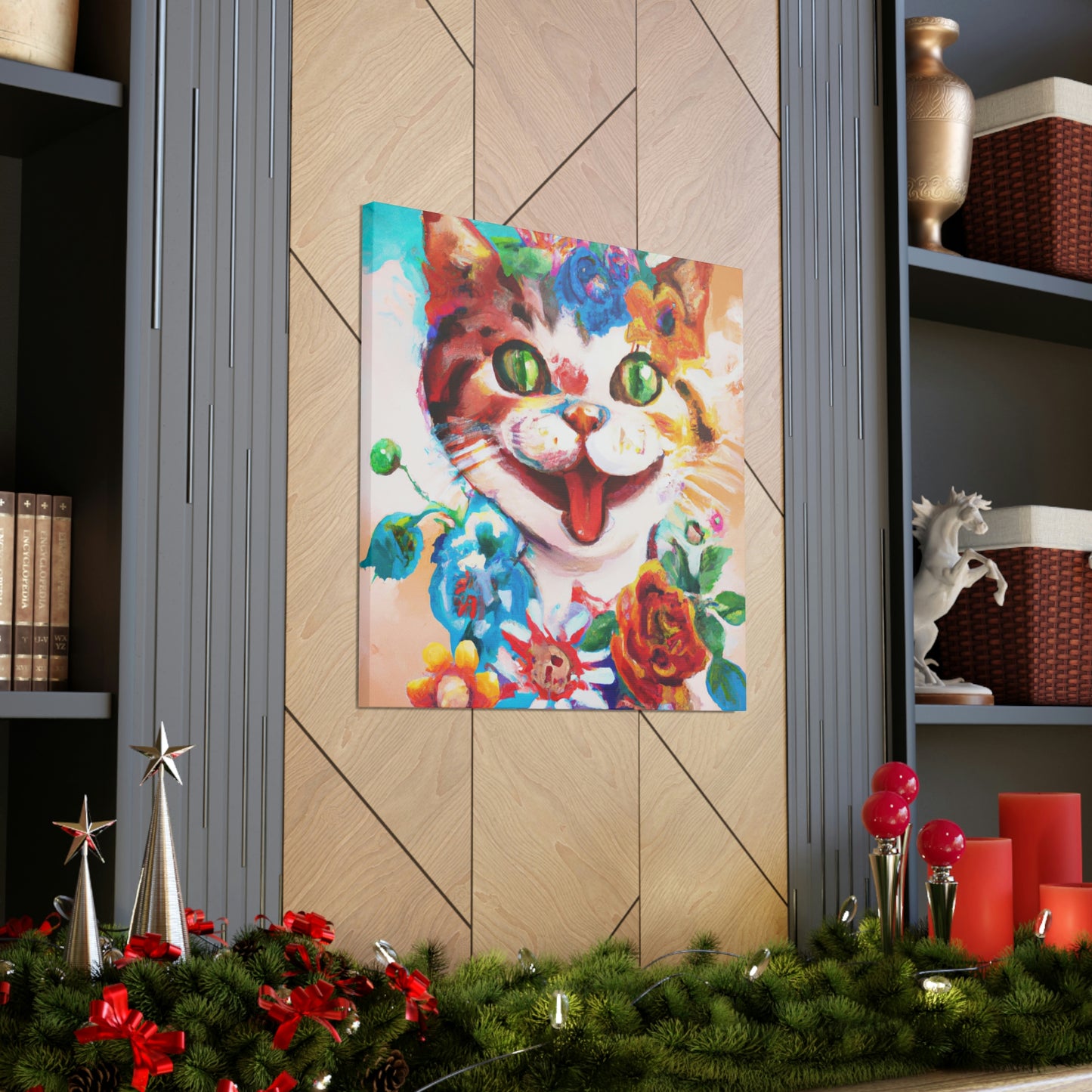 Feline Florals - Canvas