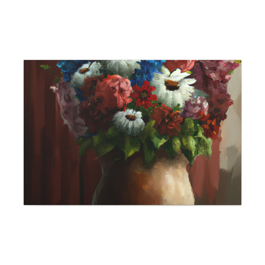 Vibrant Petal Bouquet. - Canvas