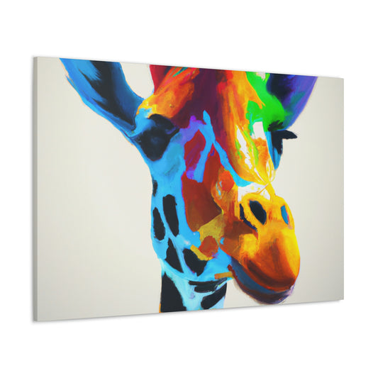 Vibrant Giraffe Dream. - Canvas