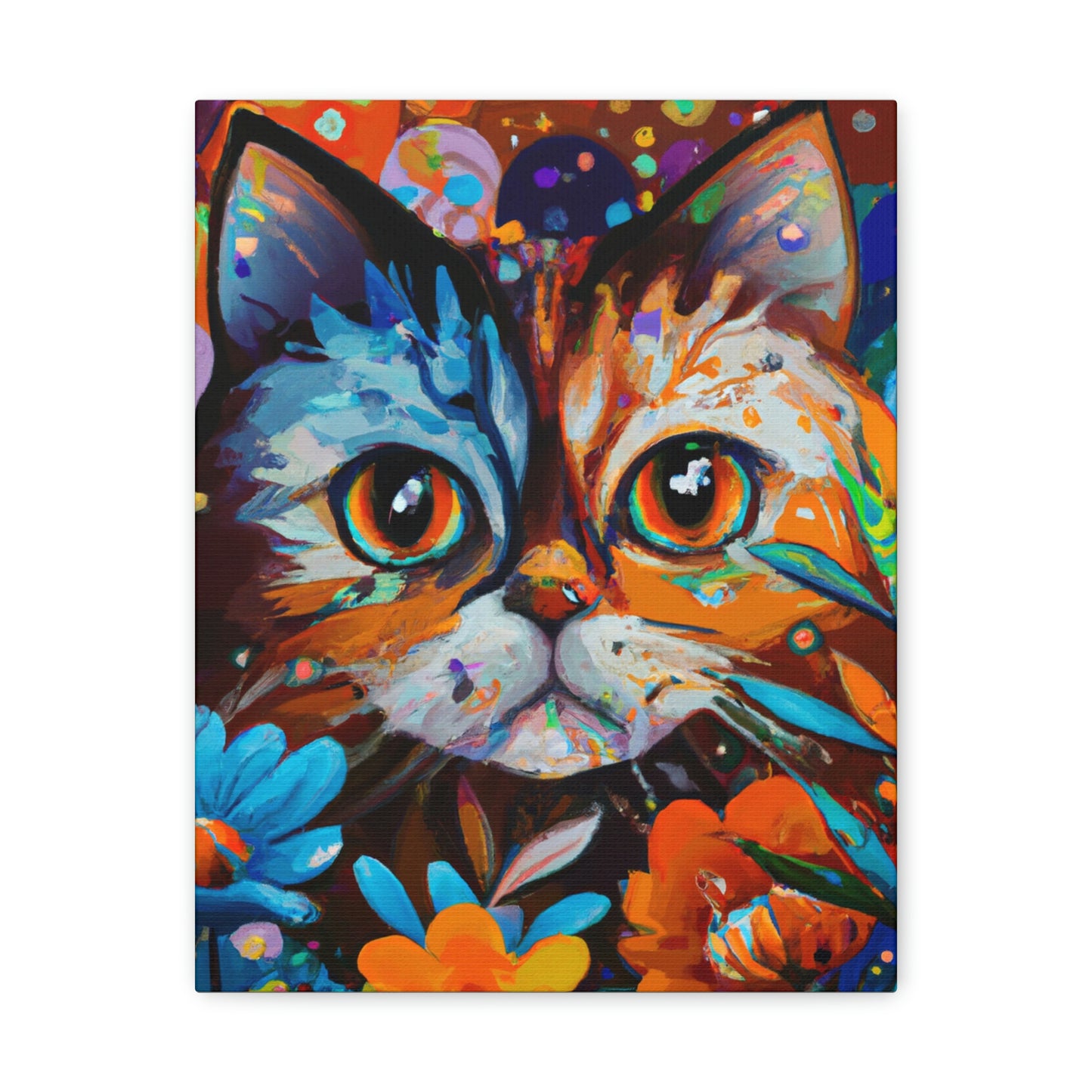 Flower Cat. - Canvas