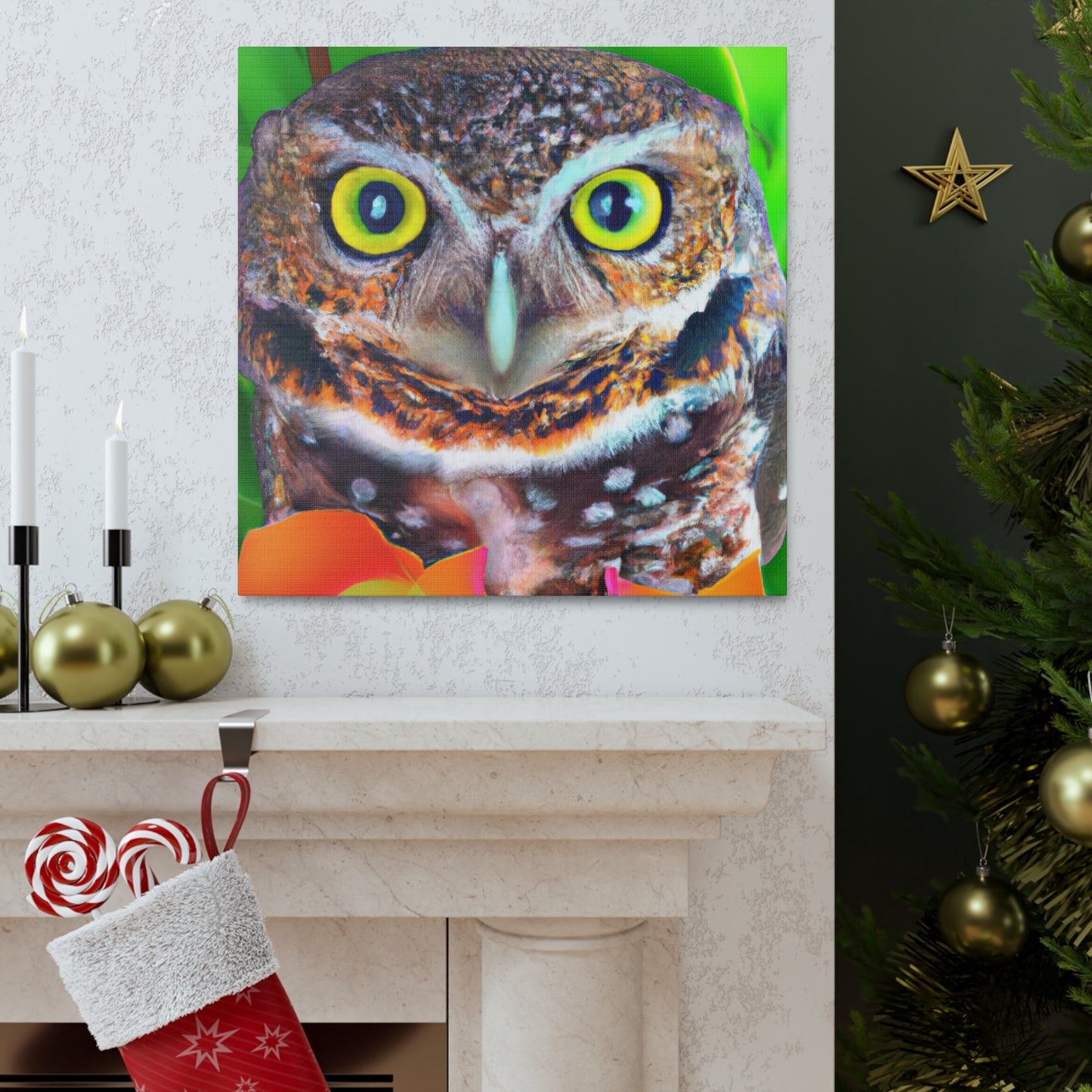 Owl Splendor. - Canvas