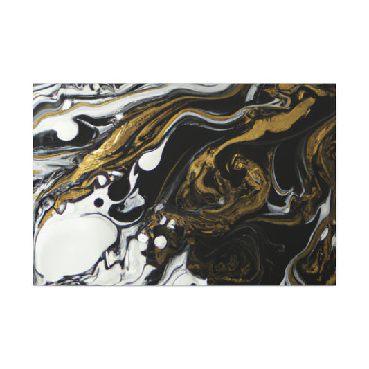 Neon Shadow Pour. - Canvas